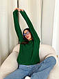Джемпер изумрудный Cotton ART KNIT, фото 3