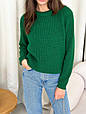 Джемпер изумрудный Cotton ART KNIT, фото 6