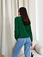 Джемпер изумрудный Cotton ART KNIT, фото 7