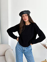 Джемпер черный Cotton ART KNIT