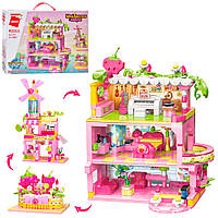 Конструктор Qman 3в1 "Sweet Dreams" Будиночок з меблями (580 деталей).