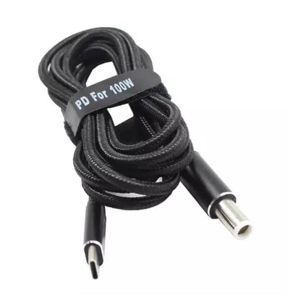USB Type-C 100W кабель живлення DC 7.4×5.0*0.6 Dell для заряджання ноутбука від повербанка USB, фото 1