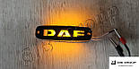 Габаритний ліхтар до вантажівки DAF чорний з логотипом жовтого кольору, фото 2