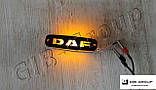 Габаритний ліхтар до вантажівки DAF чорний з логотипом жовтого кольору, фото 3