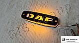 Габаритний ліхтар до вантажівки DAF чорний з логотипом жовтого кольору, фото 4