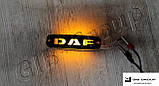 Габаритний ліхтар до вантажівки DAF чорний з логотипом жовтого кольору, фото 5