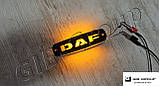 Габаритний ліхтар до вантажівки DAF чорний з логотипом жовтого кольору, фото 8