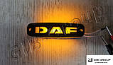 Габаритний ліхтар до вантажівки DAF чорний з логотипом жовтого кольору, фото 6