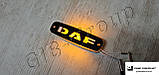 Габаритний ліхтар до вантажівки DAF чорний з логотипом жовтого кольору, фото 7