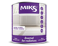 Эмаль алкидная MIKS РАДИАТОР для радиаторов отопления белая 2,3кг