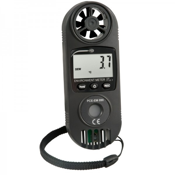 PCE-EM 890 анемометр, термогігрометр, висотомір, барометр і вимірювач УФ, фото 1