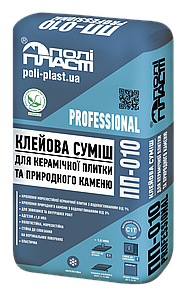 ПП-010 PROFESSIONAL Клейова суміш для керамічної плитки та природного каменю 25 кг