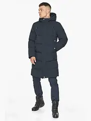 Тепла зручна зимова чоловіча графітово-синя куртка Braggart 49010 розмір 50