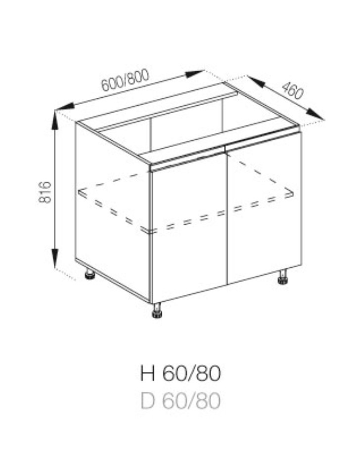 Нижня кухонна шафка Н 60 Тіна
