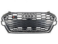 Решітка радіатора на Audi A4 B9 2019-2023 року ( стиль S4 Chrome black)