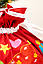 Новорічний різдвяний подарунковий мішечок — санти з подарунками, червоний, фото 8