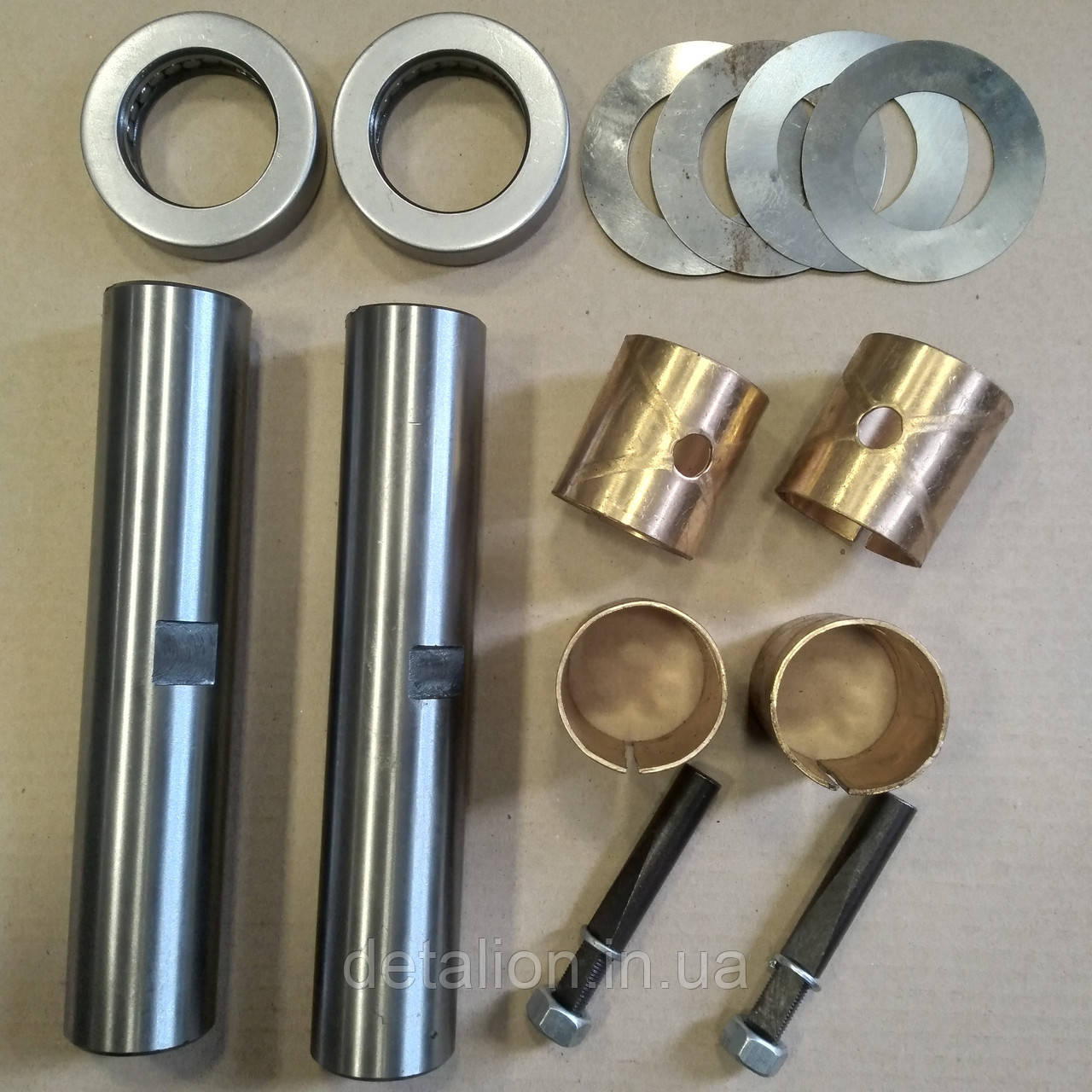 Шкворень КАМАЗ в комплекте (полный на а/м) подшипники роликовые 5320 ...