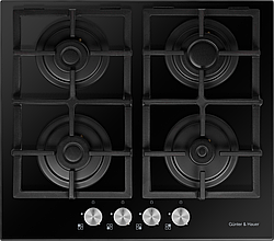 Варильна поверхня газова Günter & Hauer GL 64 B чорна, скло