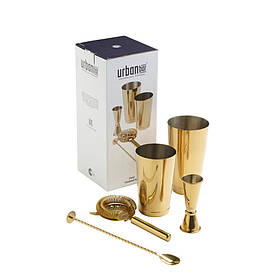Набір бармена, 5 предметів, золото, Gold, Urbanbar (Урбанбар) UB5777