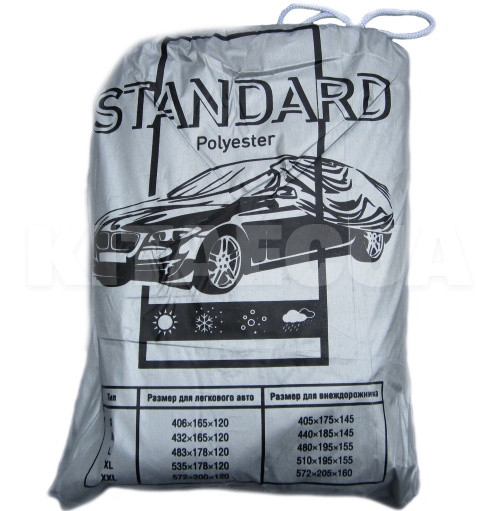 Тент на авто Standart 535x178x120 см седан Дорожня карта (ST-XL01)