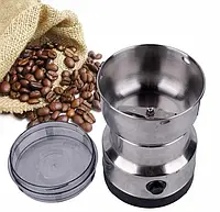 Электрический измельчитель для кофейных зерен и специй, роторная металлическая домашняя кофемолка с чашей 350