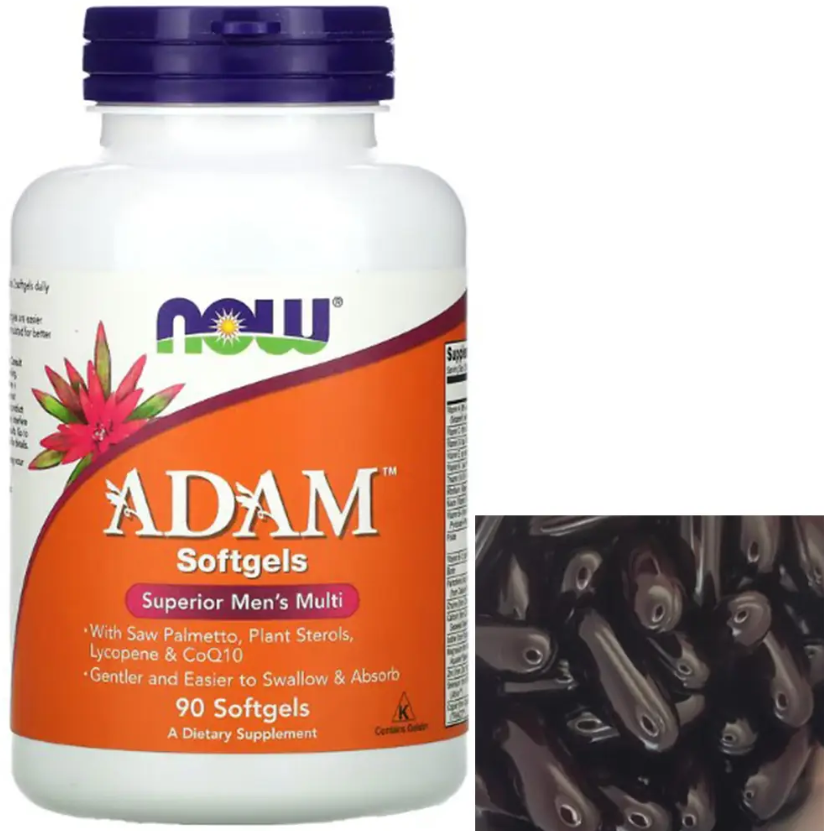 Вітаміни та мінерали для чоловіків NOW Foods Adam 90 гел капс Нау Фудс Адам Vitaminka Vitaminka