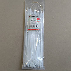 Хомут пластиковий 3,6*250 мм, (100 шт./пач.), білий INTERTOOL TC-3625