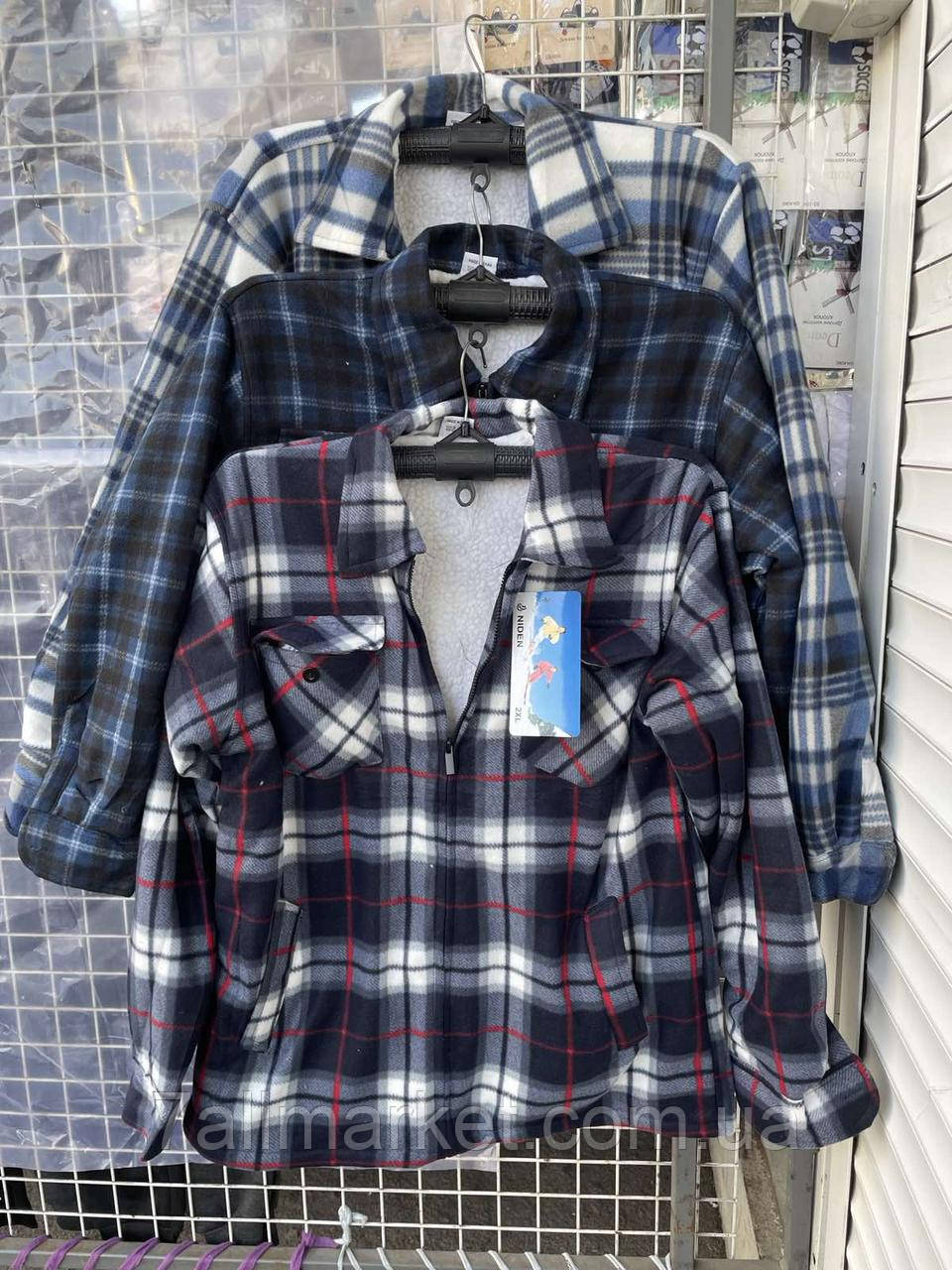 Сорочка чоловіча на хутрі розмір 48-56 (мікс кв) "NICOLAS" недорого від прямого постачальника