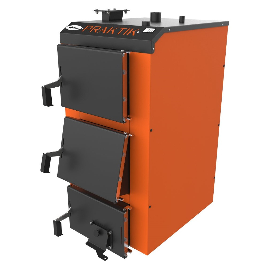 Котел твердопаливний тривалого горіння Бізон Praktik трьохходовий