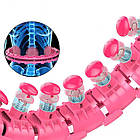 Халахуп з обважнювачем + Подарунок Набір фітнес резинок 5шт / Обруч масажний / Масажний обруч для схуднення, фото 4