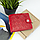Подарунковий жіночий набір №80 у коробці: гаманець та ремінь червоний, фото 3