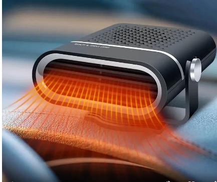 Тепловентилятор на обдування лобового скла авто 12 В, 150 Вт, кабель компакт. Нагрівач автомобільний, фото 1