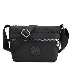 Маленька чорна текстильна сумка через плече Confident WT-5058A