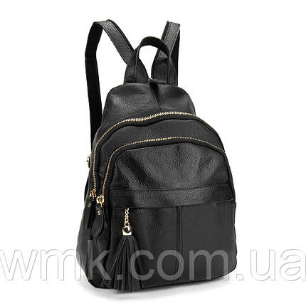Жіночий шкіряний чорний рюкзак Riche NM20-W1032A, фото 1
