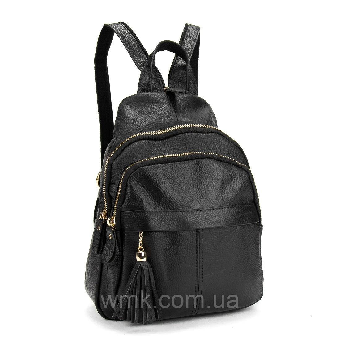 Жіночий шкіряний чорний рюкзак Riche NM20-W1032A