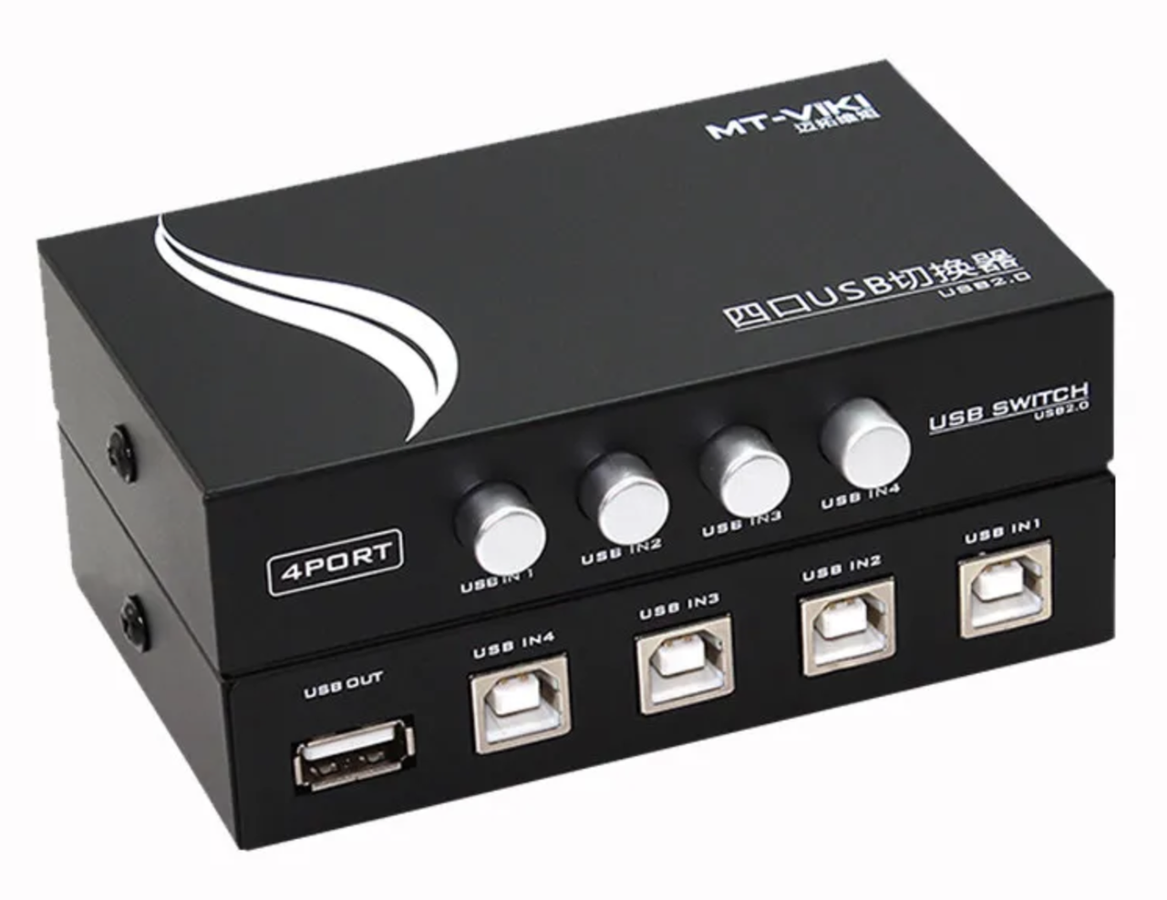 Комутатор MT-1A4B-CF, 4 порти USB, 4-портовий комутатор