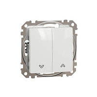 Кнопочный выключатель для жалюзи двухклавишный Schneider Electric Sedna Design (цвет белый)
