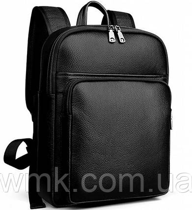 Чоловічий шкіряний рюкзак чорного кольору Tiding Bag N2-191116-3A, фото 1