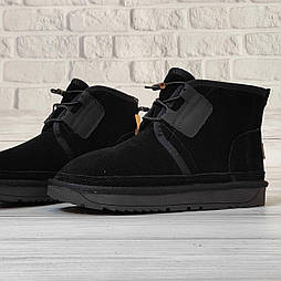 Чоловічі зимові замшеві уги на шнурівці