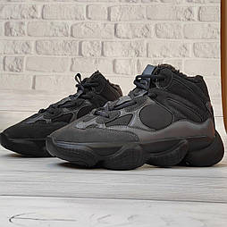 Чоловічі замшеві сірі кросівки на хутрі