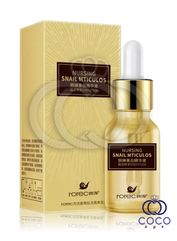 Сироватка для обличчя з муцином равлика Rorec Nursing Snail Mticulos 15 ml