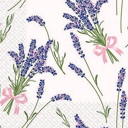 СЕРВЕТКА Букетики Лаванди 3 шари 33Х33 18ШТ.