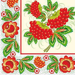 СЕРВЕТКА Калина 3 шари 33Х33 18ШТ.