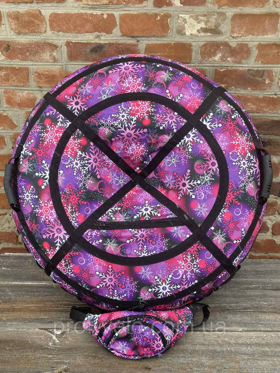 Тюбінг Сніжинка фуксія 120 см, фото 1