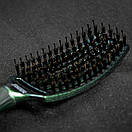 Щітка з комбінованою щетиною Olivia Garden Finger Brush Combo Midnight Green Emerald OGID1826, фото 5