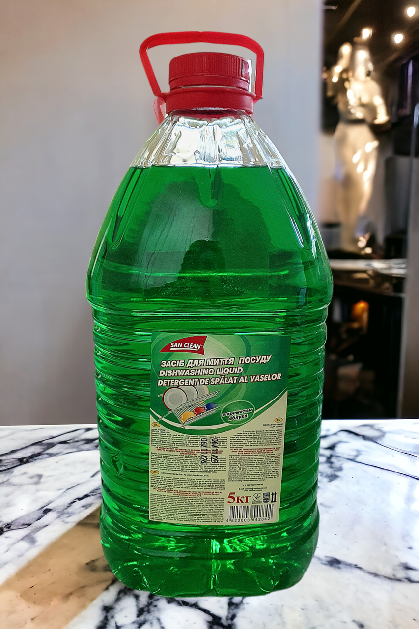 Засіб для миття посуду San Clean Яблоко, 5 кг