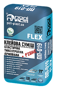 ПП-019 FLEX клейова суміш еластична тиксотропна армована (до 100град) 25 кг