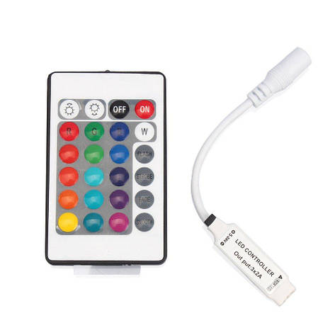 Контролер RGB MINI PROLUM інфрачервоний (IR, 24 кнопки 6A), фото 1