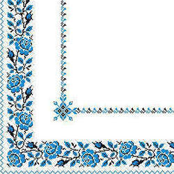 СЕРВЕТКА Вишиванка Сині Квіти 2 шари 33Х33 50ШТ.