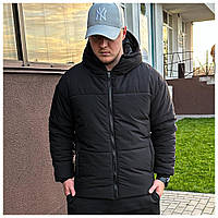 Мужская зимняя куртка ASOS на пуху, теплая черная курточка на зиму Асос